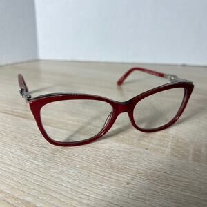 Swarovski Faith SW 5151 068 Eyeglasses Red Cat Eye Frames 53-15-135
